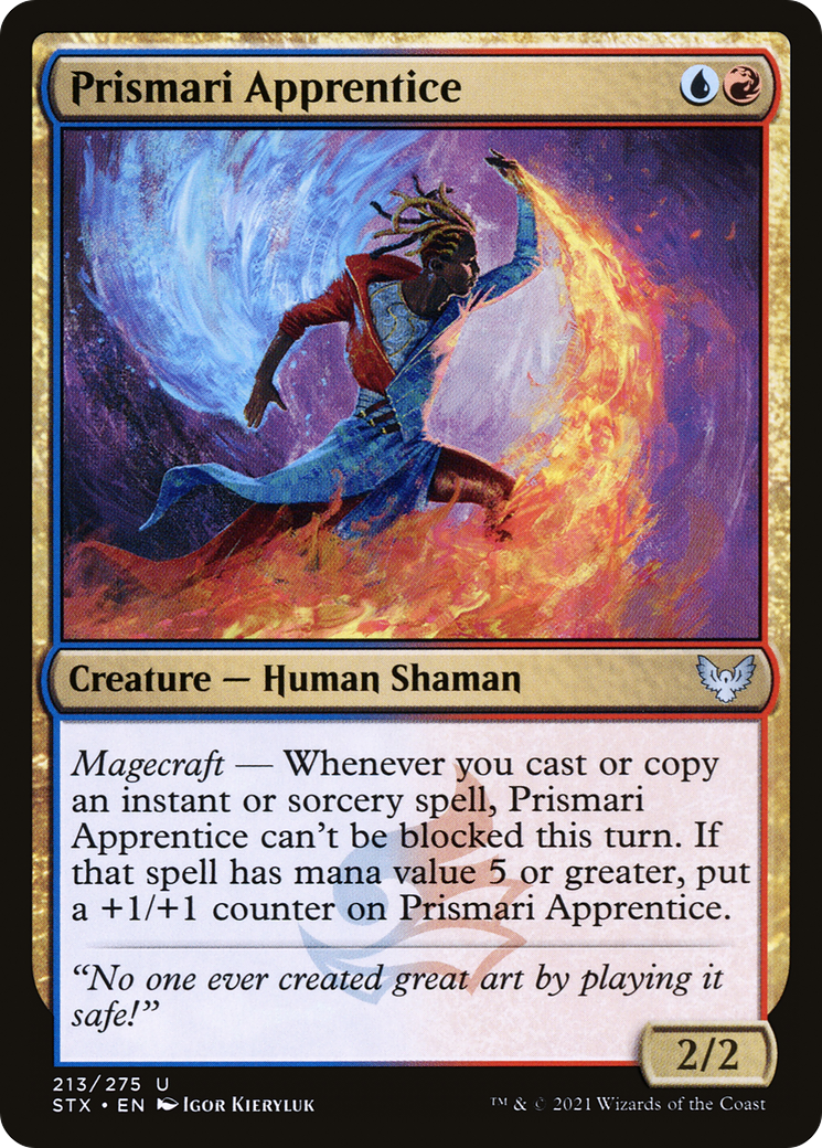 Prismari Apprentice (STX-213) [Strixhaven: School of Mages] MTG Single Wizards of the Coast
