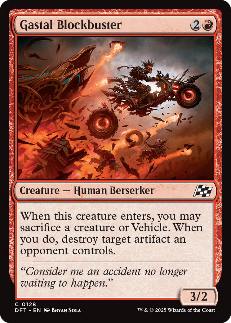 Gastal Blockbuster (DFT-128) [Aetherdrift] Foil MTG Single Wizards of the Coast
