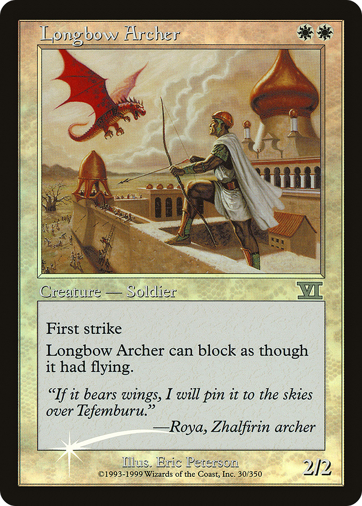 Longbow Archer (FNM-) [Misc] Friday Night Magic 2000 Foil MTG Single Wizards of the Coast