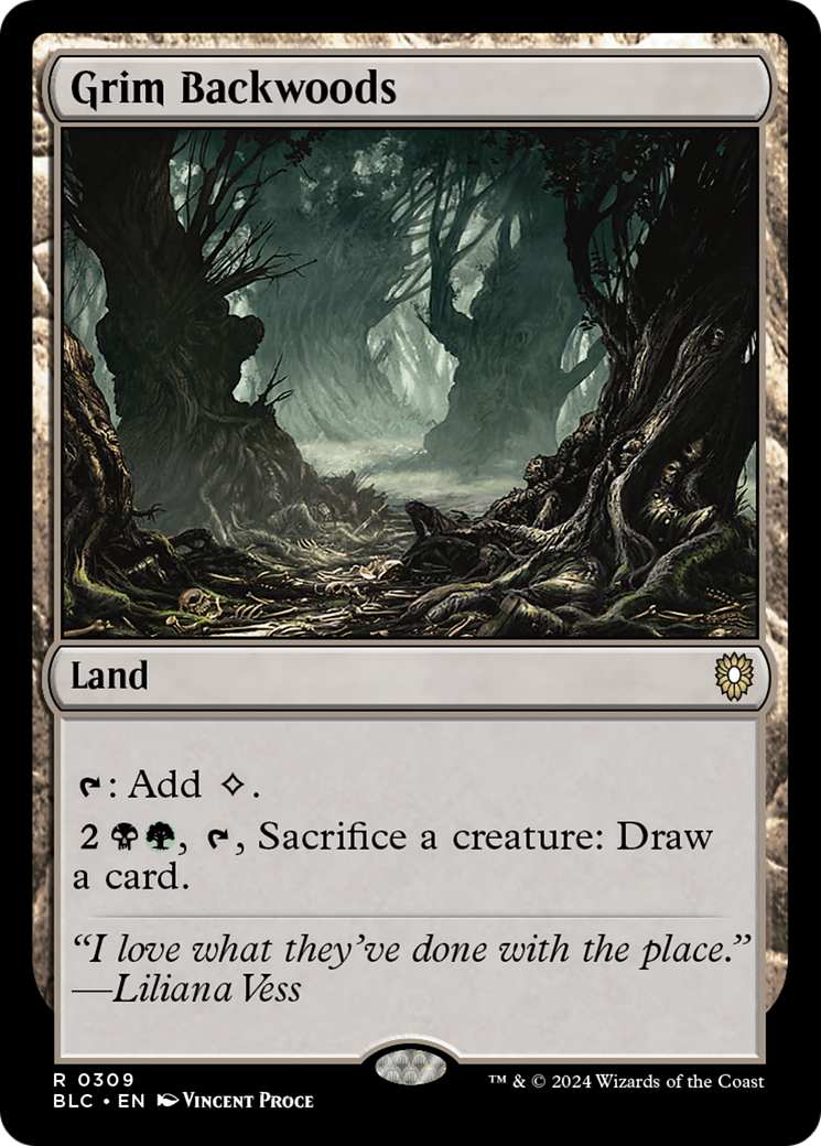 Grim Backwoods (BLC-309) [Bloomburrow Commander] MTG Single Wizards of the Coast