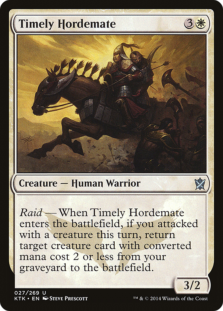 Timely Hordemate (KTK-027) [Khans of Tarkir] MTG Single Wizards of the Coast