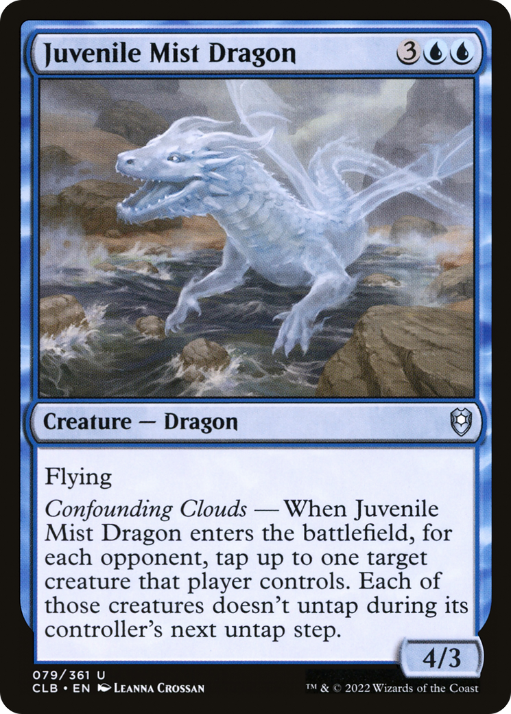 Juvenile Mist Dragon (CLB-079) [Commander Legends: Battle for Baldur's Gate] Foil MTG Single Wizards of the Coast