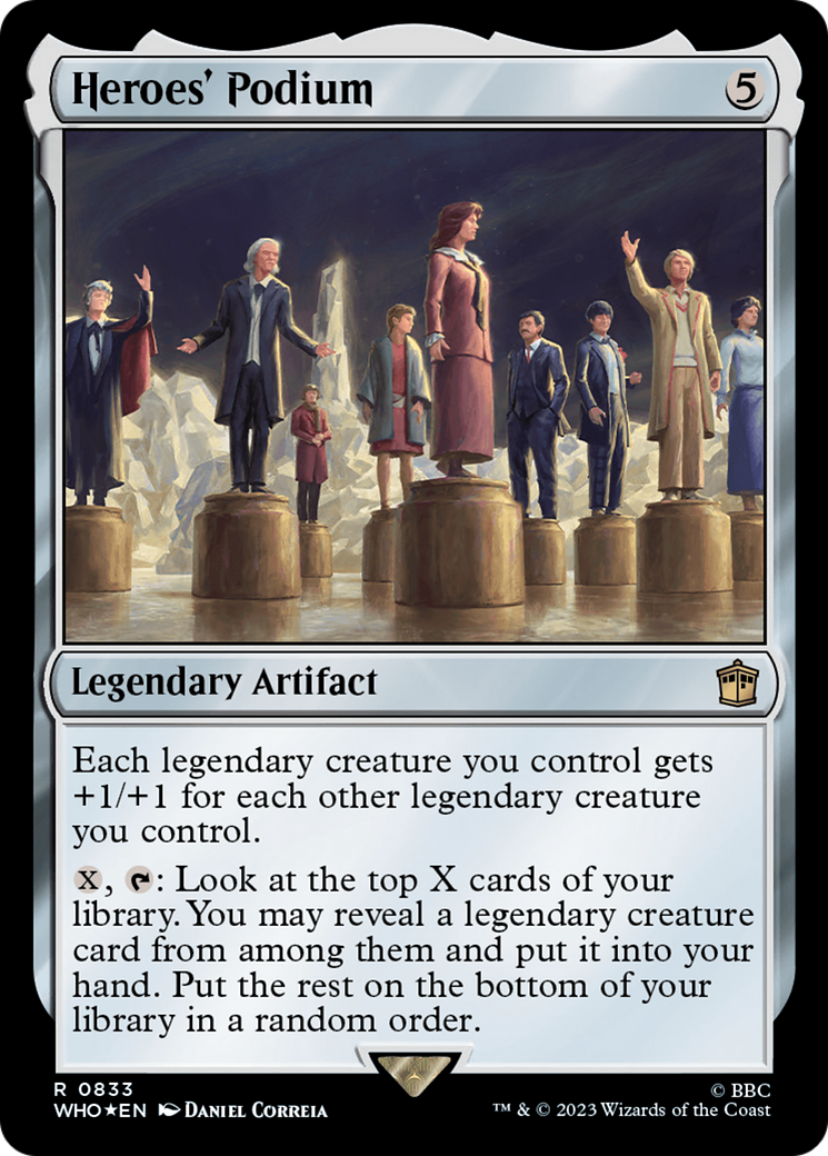Heroes' Podium (Surge Foil) (WHO-833) [Doctor Who] Foil MTG Single Wizards of the Coast
