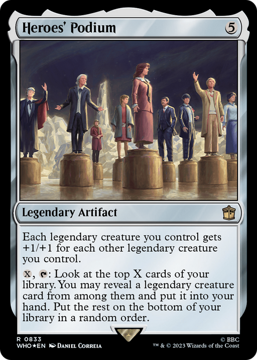 Heroes' Podium (Surge Foil) (WHO-833) [Doctor Who] Foil MTG Single Wizards of the Coast