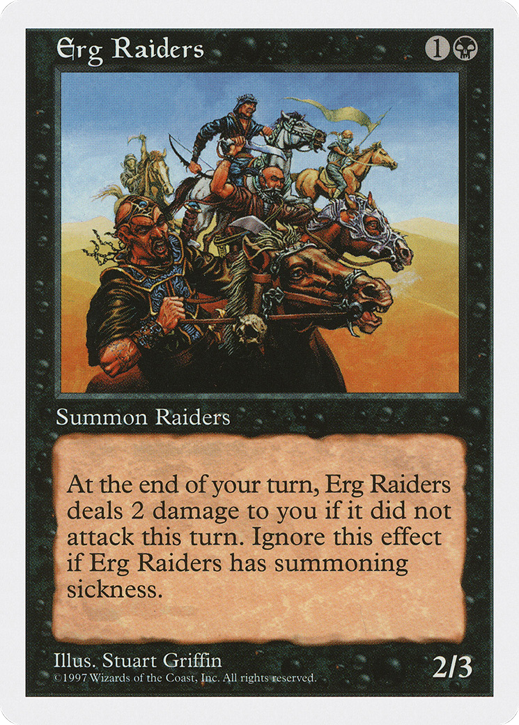 Erg Raiders (5ED-158) [Fifth Edition] MTG Single Wizards of the Coast