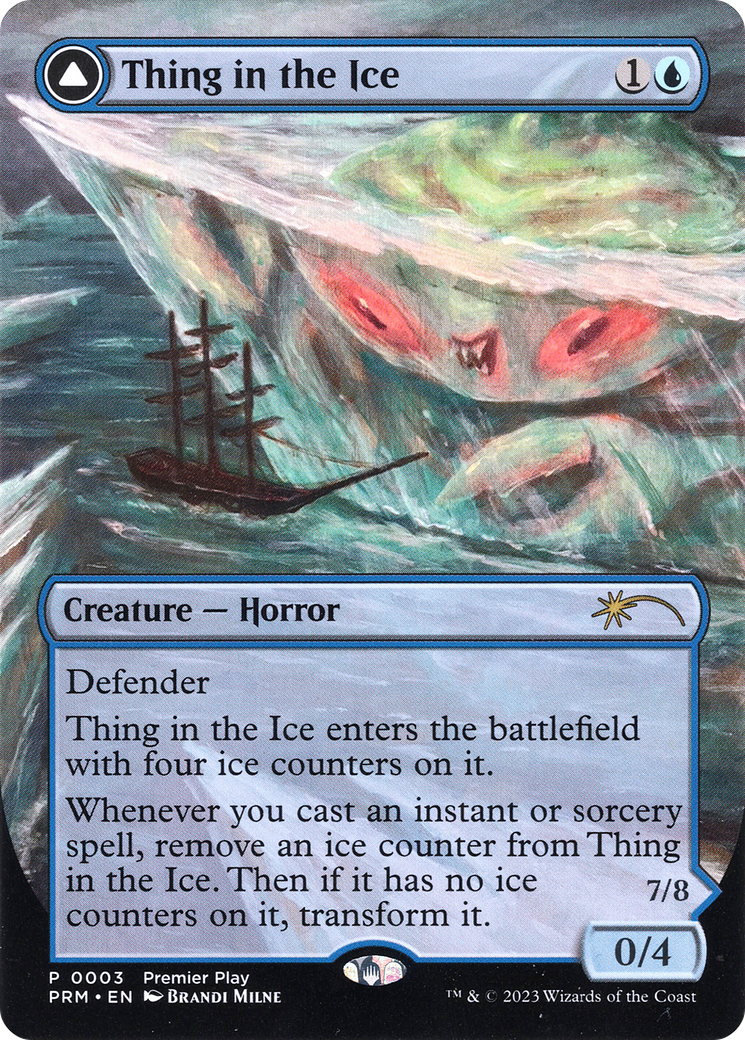 Thing in the Ice (PTP-003) [Misc] Regional Championship Qualifiers 2023 (Borderless) Foil MTG Single Wizards of the Coast