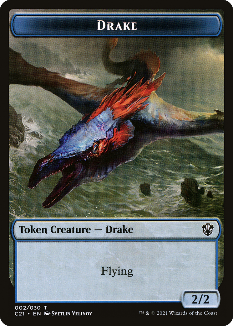 Drake (TC21-002) [Tokens] Commander 2021 Tokens MTG Single Wizards of the Coast