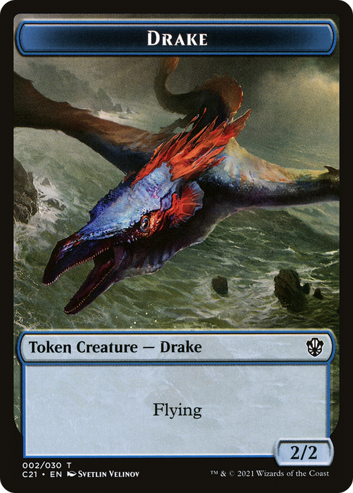 Drake (TC21-002) [Tokens] Commander 2021 Tokens MTG Single Wizards of the Coast