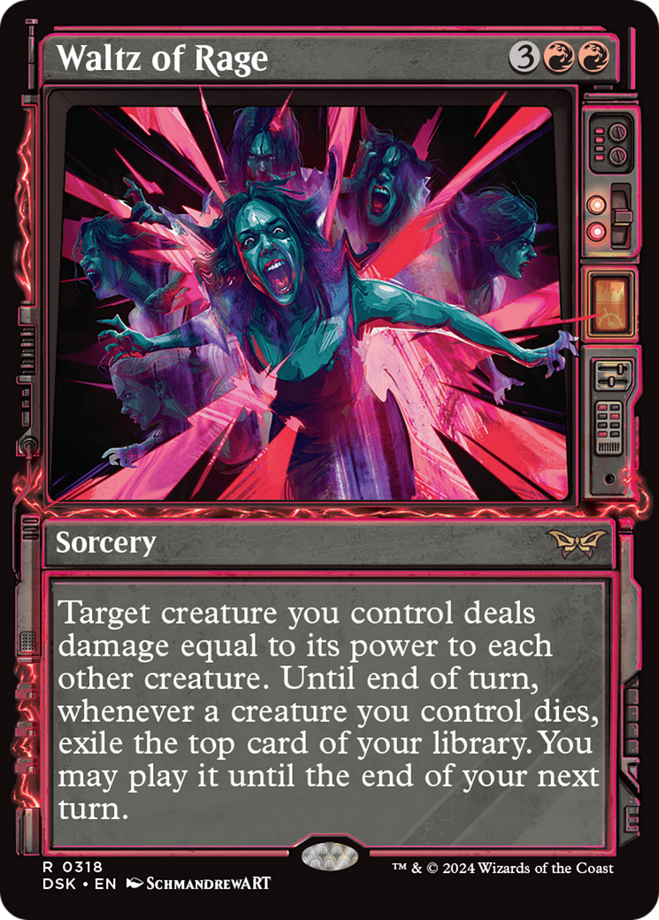Waltz of Rage (DSK-318) [Duskmourn: House of Horror] (Showcase) Foil MTG Single Wizards of the Coast