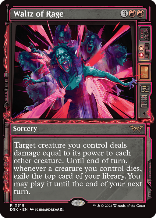 Waltz of Rage (DSK-318) [Duskmourn: House of Horror] (Showcase) Foil MTG Single Wizards of the Coast