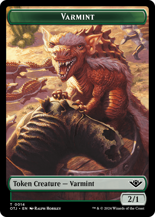 Varmint (TOTJ-014) [Tokens] Outlaws of Thunder Junction Tokens Foil MTG Single Wizards of the Coast