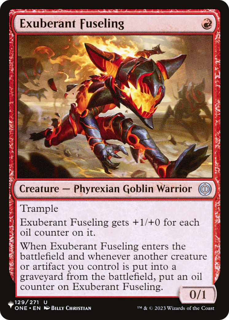 Exuberant Fuseling (LIST-ONE-129) [Mystery Booster] The List MTG Single Wizards of the Coast