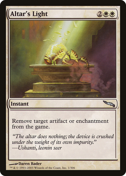 Altar's Light (MRD-001) [Mirrodin] MTG Single Wizards of the Coast