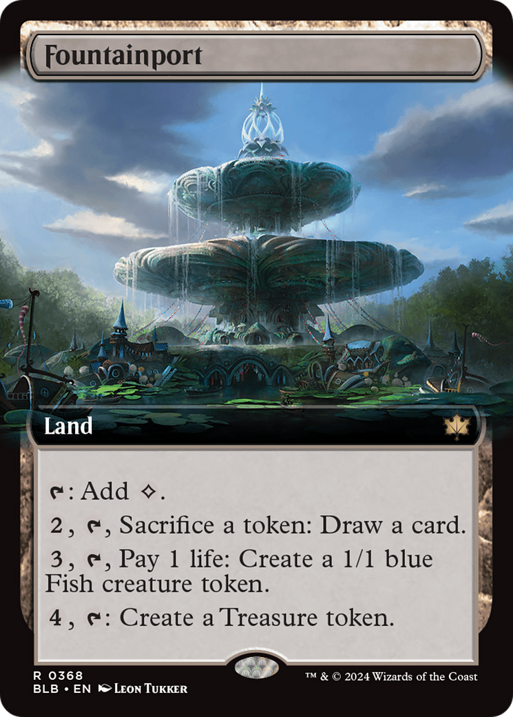 Fountainport (BLB-368) [Bloomburrow] (Extended Art) Foil MTG Single Wizards of the Coast