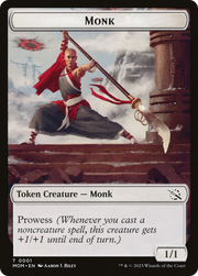 Monk // Spirit (13) Double-Sided Token [Tokens] March of the Machine Tokens MTG Single Magic: The Gathering