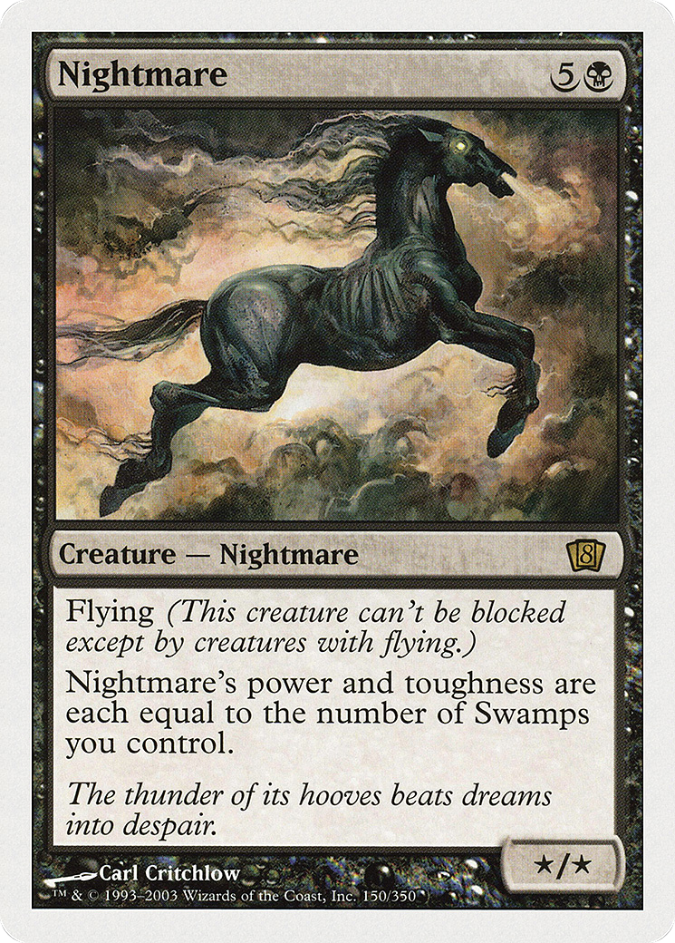 Nightmare (8ED-150) [8th Edition] Foil MTG Single Wizards of the Coast