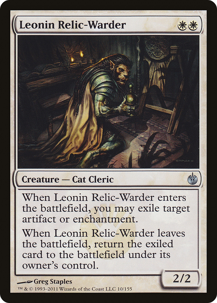 Leonin Relic-Warder (MBS-010) [Mirrodin Besieged] MTG Single Wizards of the Coast