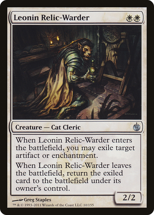 Leonin Relic-Warder (MBS-010) [Mirrodin Besieged] Foil MTG Single Wizards of the Coast