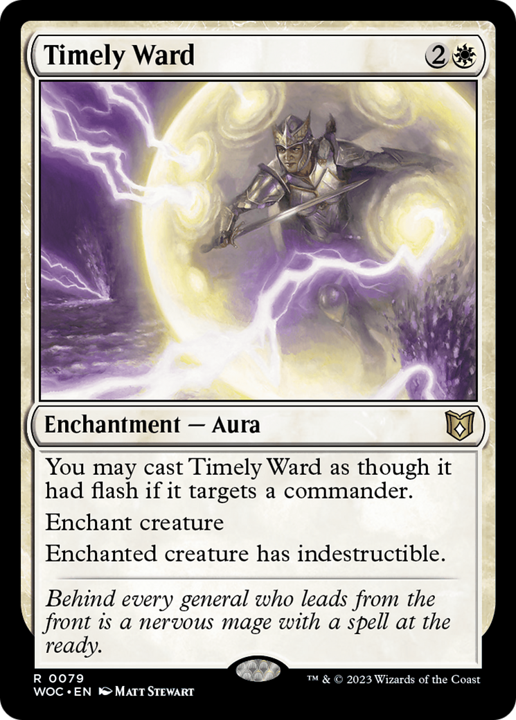 Timely Ward (WOC-079) [Wilds of Eldraine Commander] MTG Single Wizards of the Coast