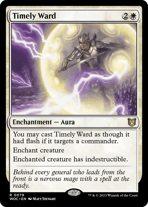 Timely Ward (WOC-079) [Wilds of Eldraine Commander] MTG Single Wizards of the Coast