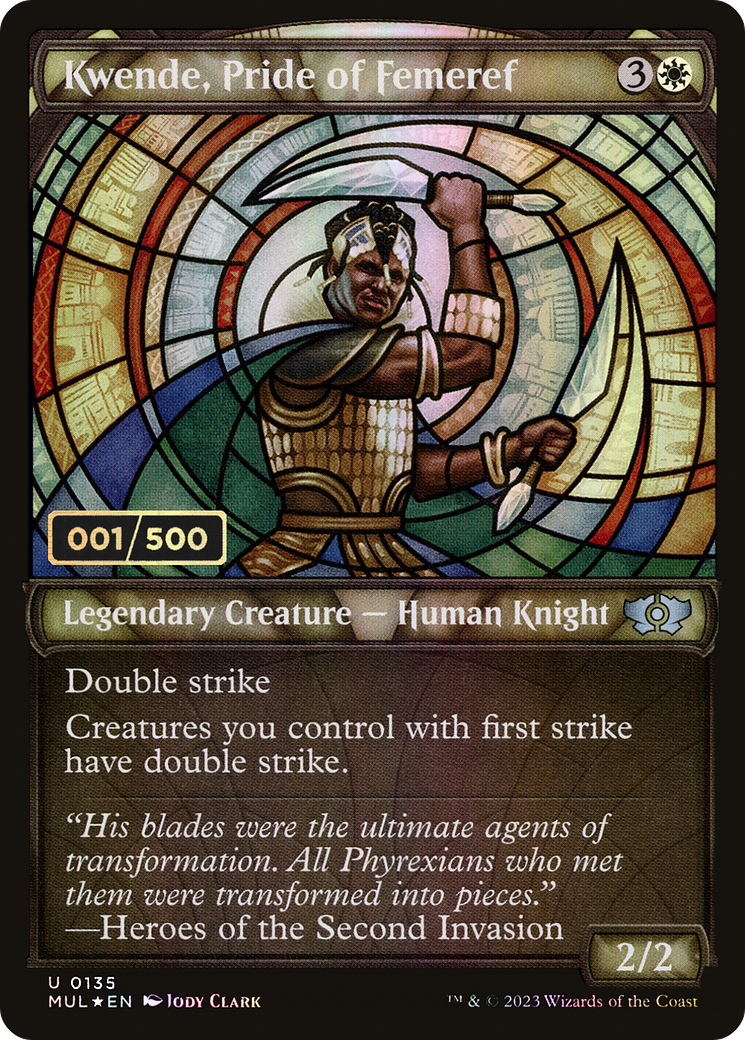 Kwende, Pride of Femeref (Serial Numbered) (MUL-135) [Multiverse Legends] (Showcase) Foil MTG Single Wizards of the Coast