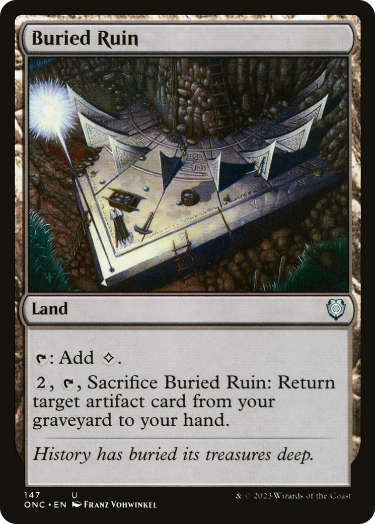 Buried Ruin (ONC-147) [Phyrexia: All Will Be One Commander] MTG Single Wizards of the Coast