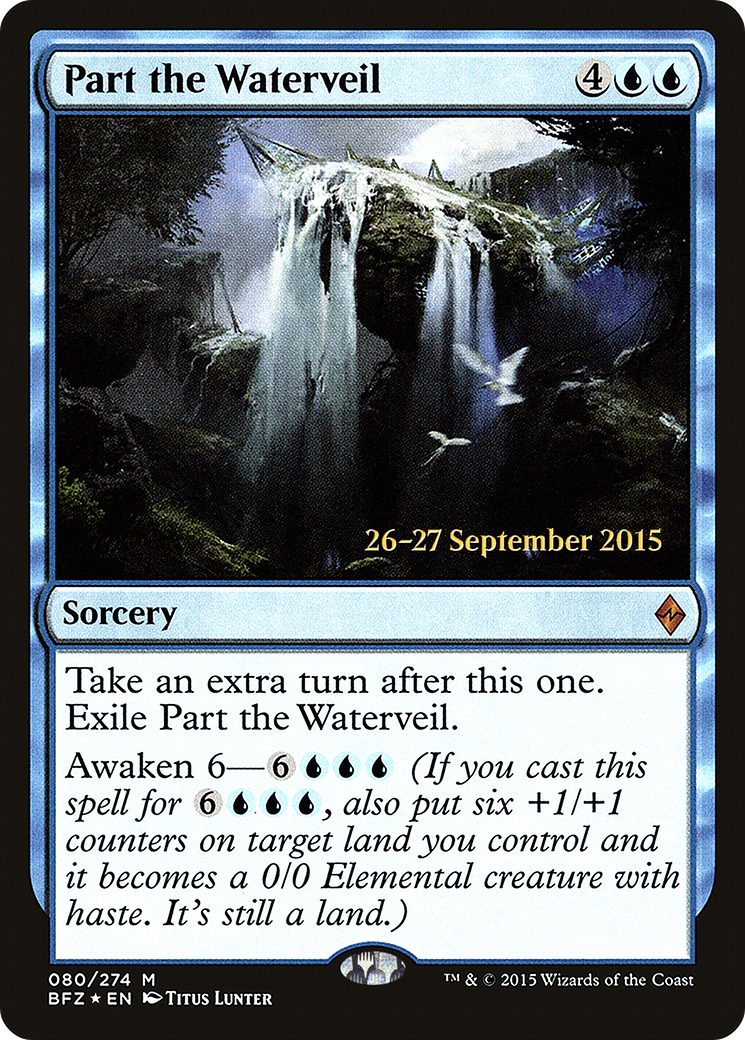 Part the Waterveil (PRE-080) [Battle for Zendikar Promos] Foil MTG Single Wizards of the Coast