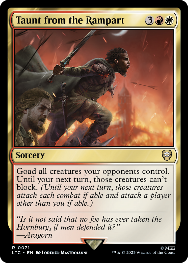 Taunt from the Rampart (LTC-071) [Tales of Middle-earth Commander] MTG Single Wizards of the Coast