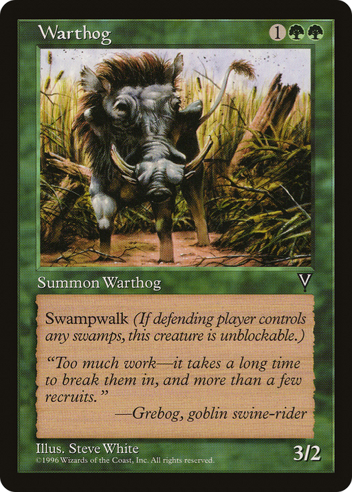 Warthog (VIS-) [Visions] MTG Single Wizards of the Coast