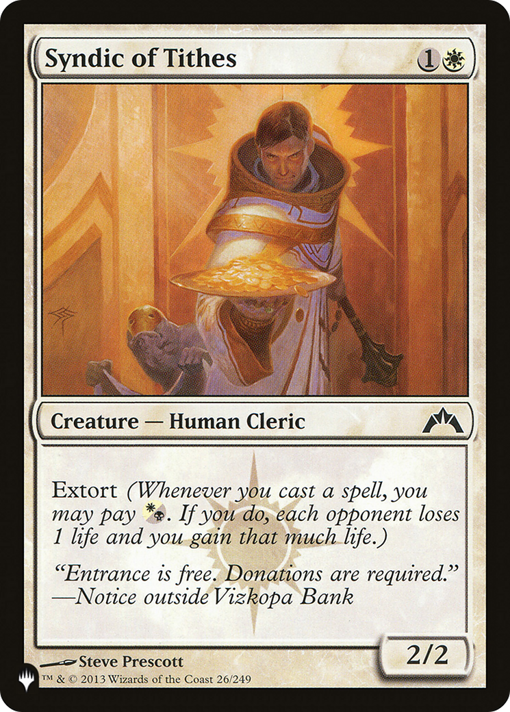 Syndic of Tithes (LIST-26/249) [Mystery Booster] The List MTG Single Wizards of the Coast