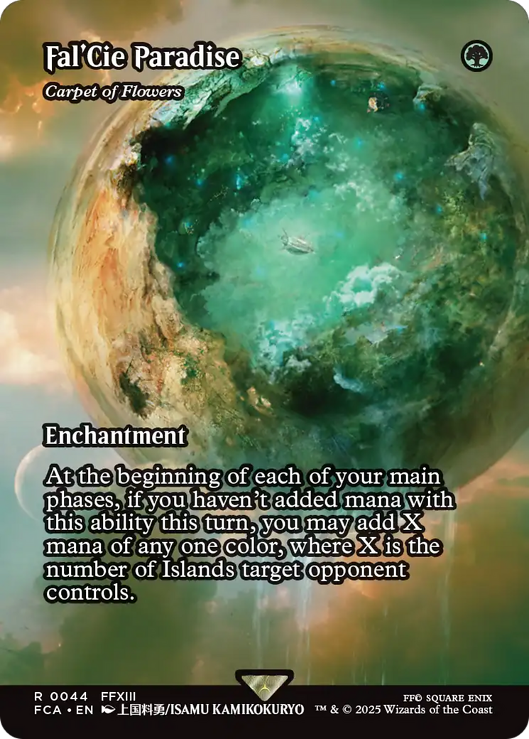 Carpet of Flowers (FCA-044) [FINAL FANTASY: Through the Ages] / Fal'Cie Paradise (enchantment) (Borderless) MTG Single Wizards of the Coast