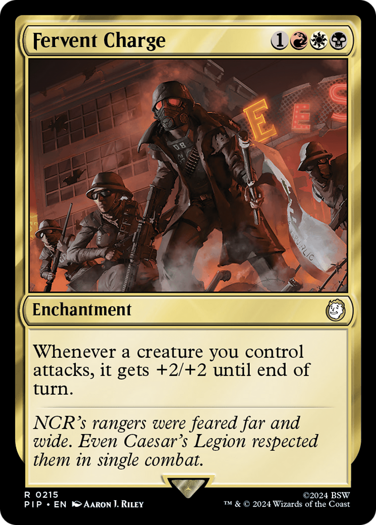 Fervent Charge (PIP-215) [Fallout] Foil MTG Single Wizards of the Coast