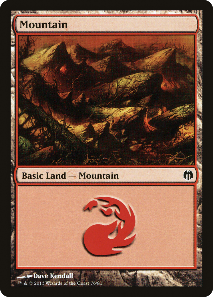 Mountain (76) (DDL-076) [Misc] Duel Decks: Heroes vs. Monsters MTG Single Wizards of the Coast