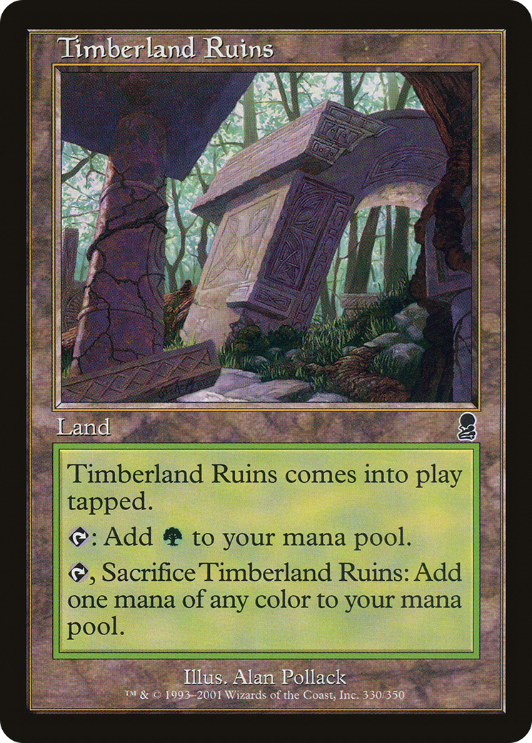 Timberland Ruins (ODY-330) [Odyssey] Foil MTG Single Wizards of the Coast