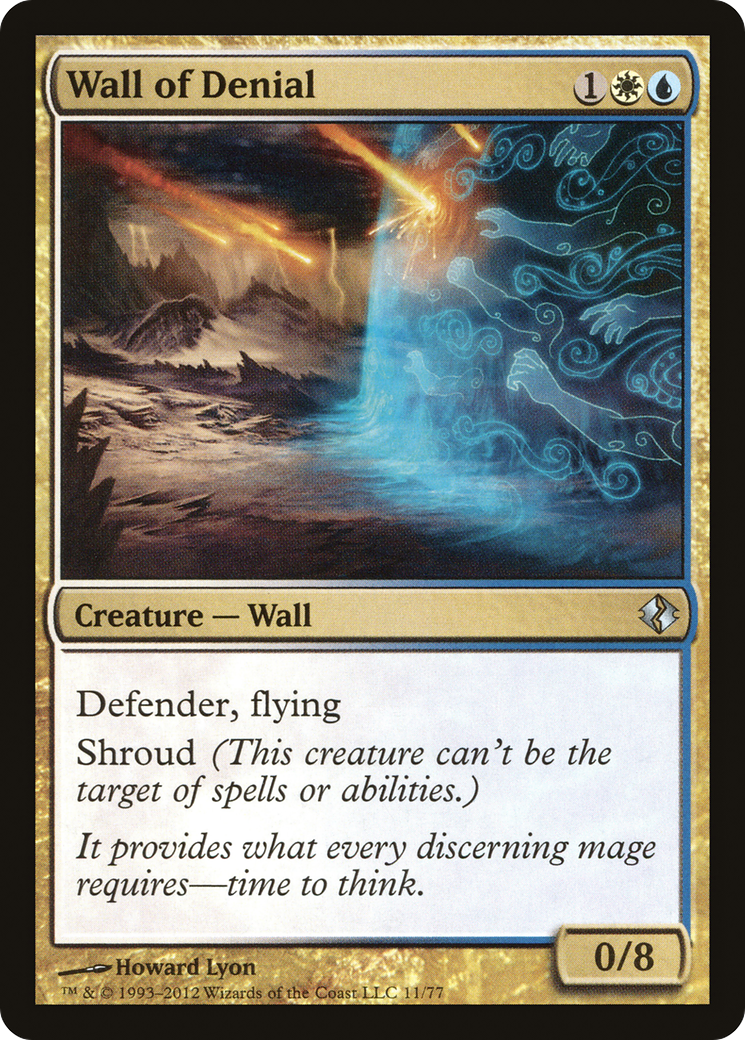 Wall of Denial [Duel Decks: Venser vs. Koth] MTG Single Magic: The Gathering