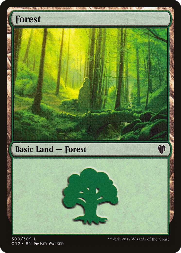 Forest (C17-309) [Commander 2017] MTG Single Wizards of the Coast