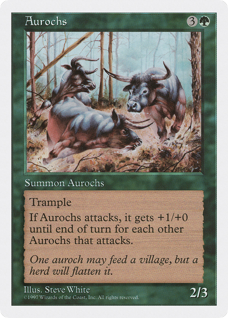 Aurochs (5ED-279) [Fifth Edition] MTG Single Wizards of the Coast