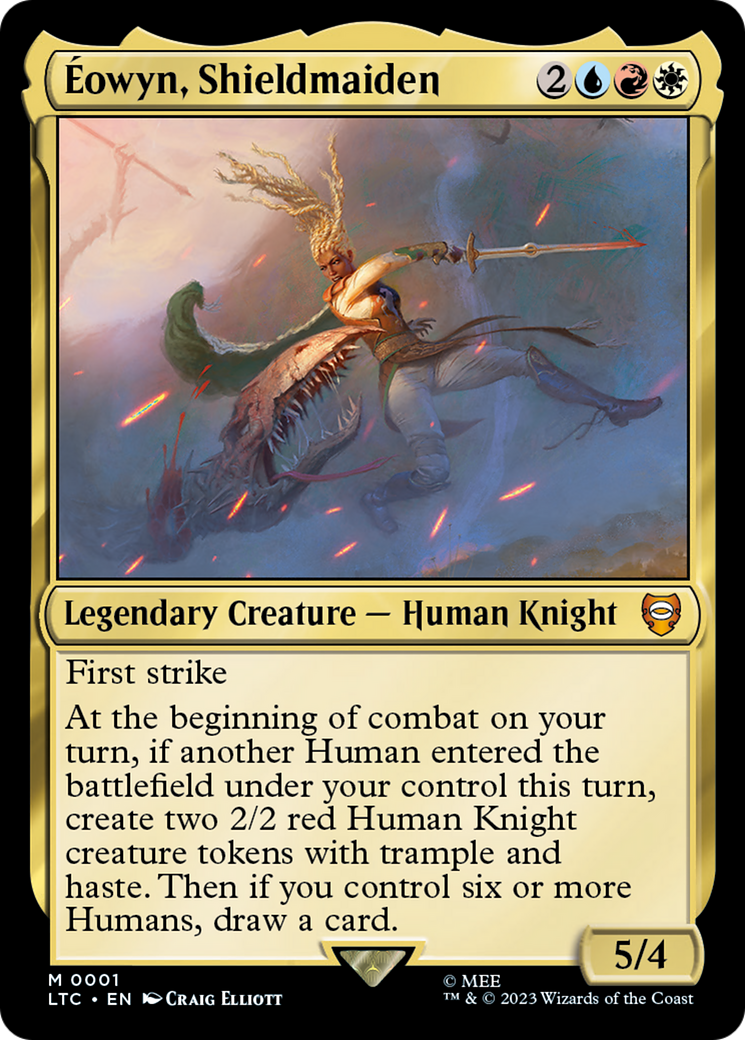 Éowyn, Shieldmaiden (LTC-001) [Tales of Middle-earth Commander] Foil MTG Single Wizards of the Coast
