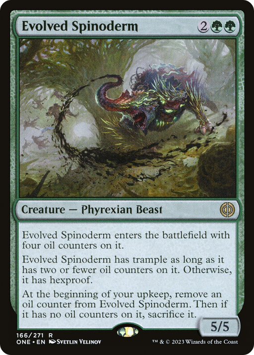 Evolved Spinoderm (ONE-166) [Phyrexia: All Will Be One] Foil MTG Single Wizards of the Coast