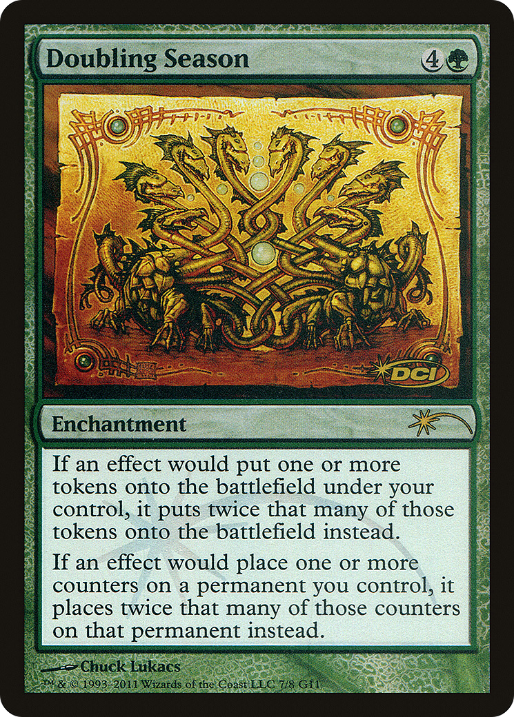 Doubling Season (JDG-007) [Misc] Judge Gift Cards 2011 Foil MTG Single Wizards of the Coast