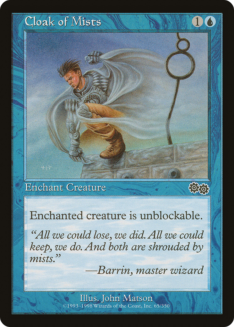 Cloak of Mists (USG-065) [Urza's Saga] MTG Single Wizards of the Coast