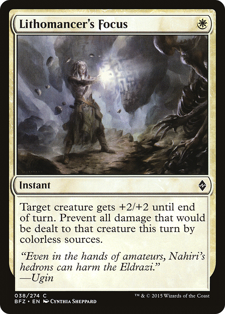 Lithomancer's Focus (BFZ-038) [Battle for Zendikar] Foil MTG Single Wizards of the Coast