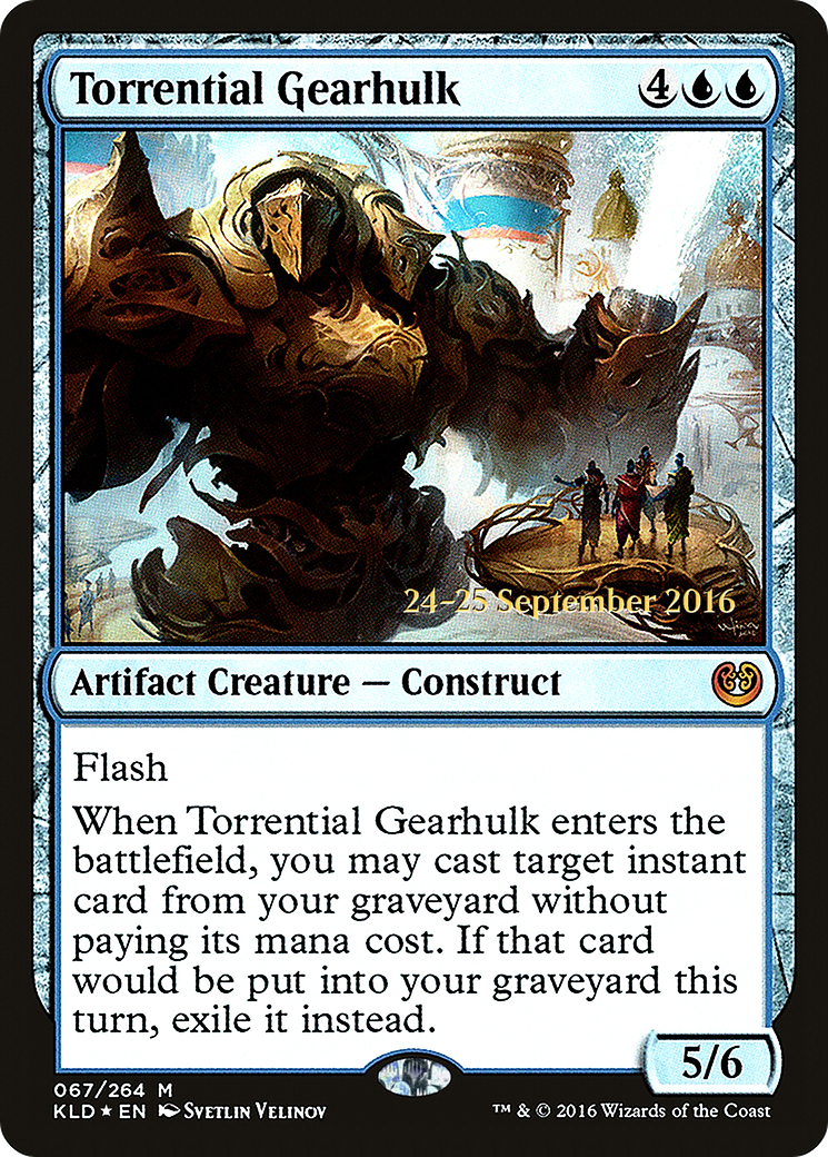 Torrential Gearhulk [Kaladesh Prerelease Promos] MTG Single Magic: The Gathering