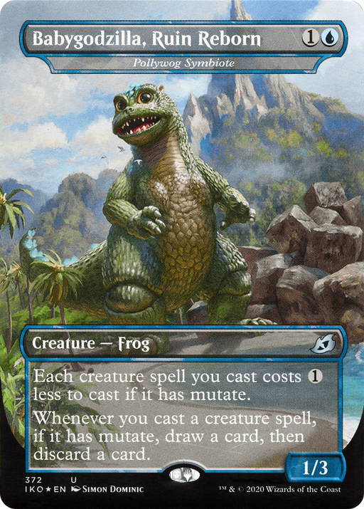 Babygodzilla, Ruin Reborn - Pollywog Symbiote (IKO-372) [Ikoria: Lair of Behemoths] (Borderless) MTG Single Wizards of the Coast