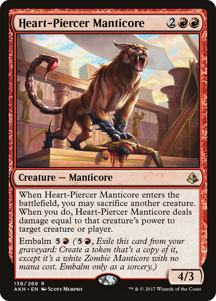 Heart-Piercer Manticore (AKH-138) [Amonkhet] Foil MTG Single Wizards of the Coast