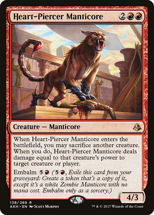 Heart-Piercer Manticore (AKH-138) [Amonkhet] MTG Single Wizards of the Coast