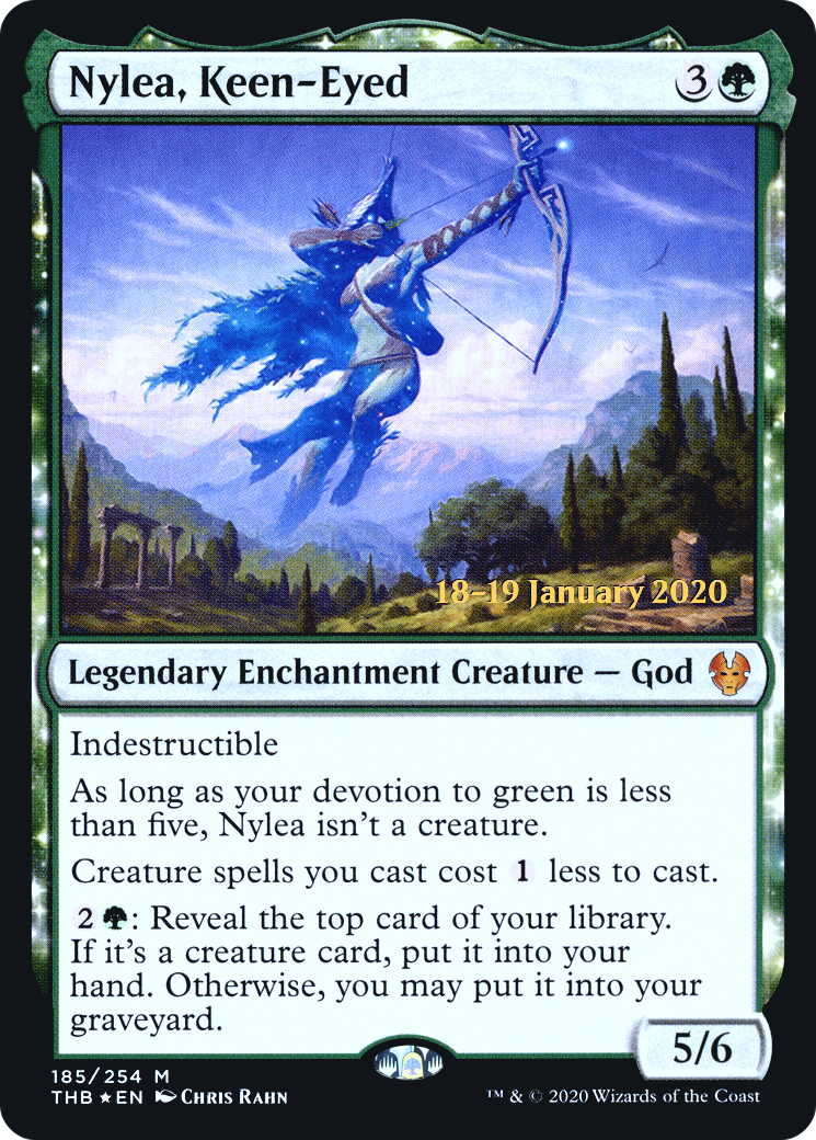 Nylea, Keen-Eyed (PRE-185) [Theros Beyond Death Promos] Foil MTG Single Wizards of the Coast