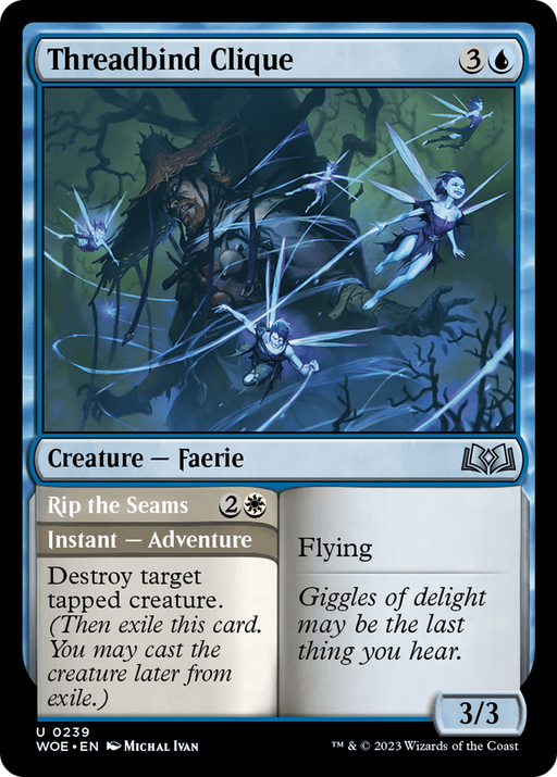 Threadbind Clique // Rip the Seams (WOE-239) [Wilds of Eldraine] MTG Single Wizards of the Coast