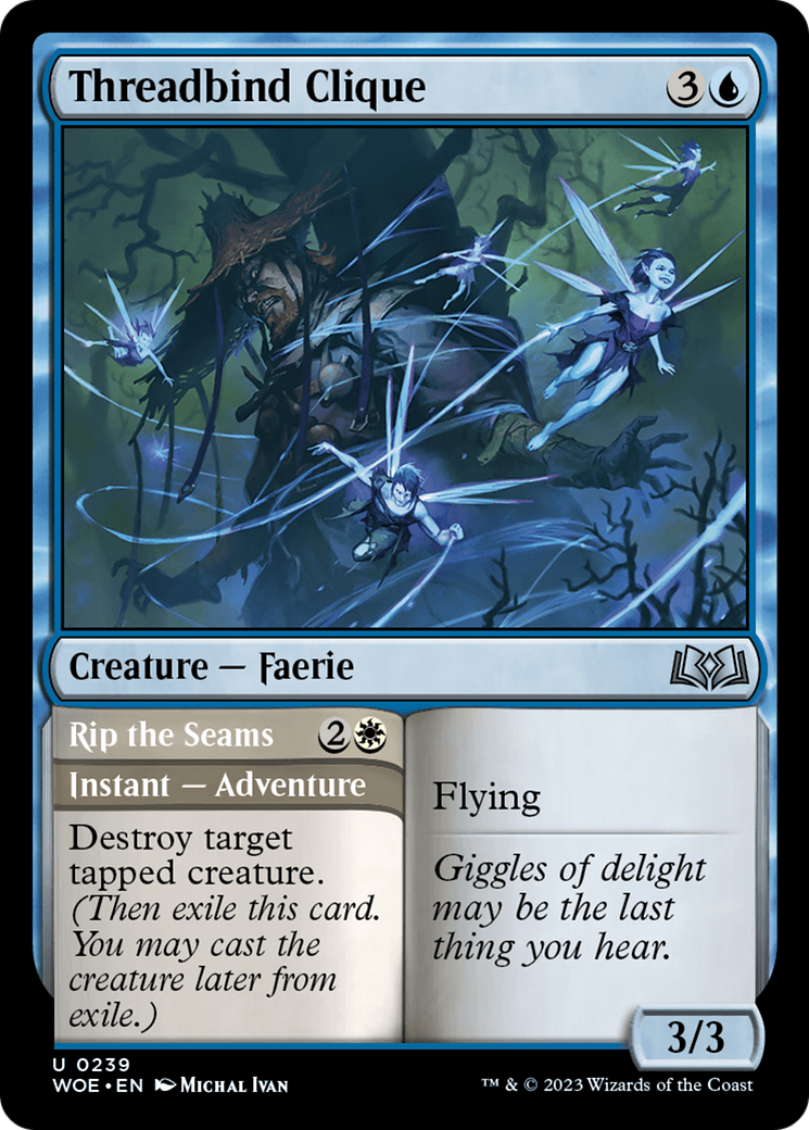 Threadbind Clique // Rip the Seams (WOE-239) [Wilds of Eldraine] Foil MTG Single Wizards of the Coast