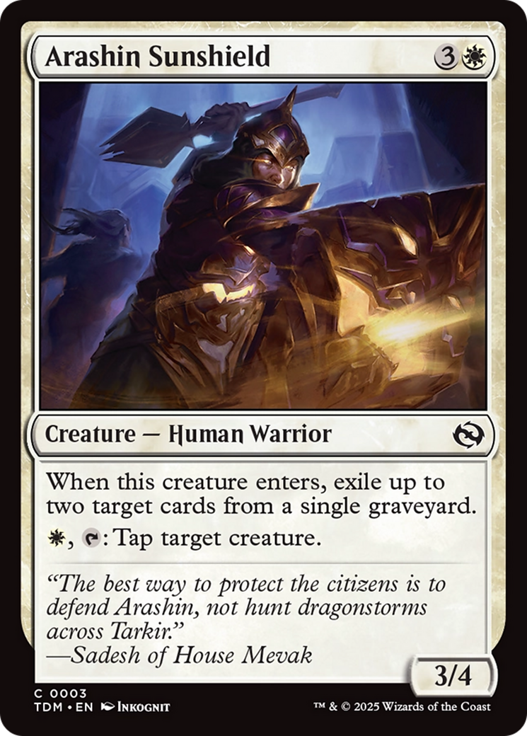 Arashin Sunshield (TDM-003) [Tarkir: Dragonstorm] Foil MTG Single Wizards of the Coast